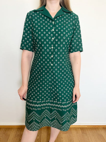 Green 60s dress, Size M