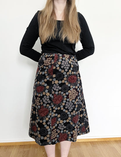 70s flower skirt, Size S-M