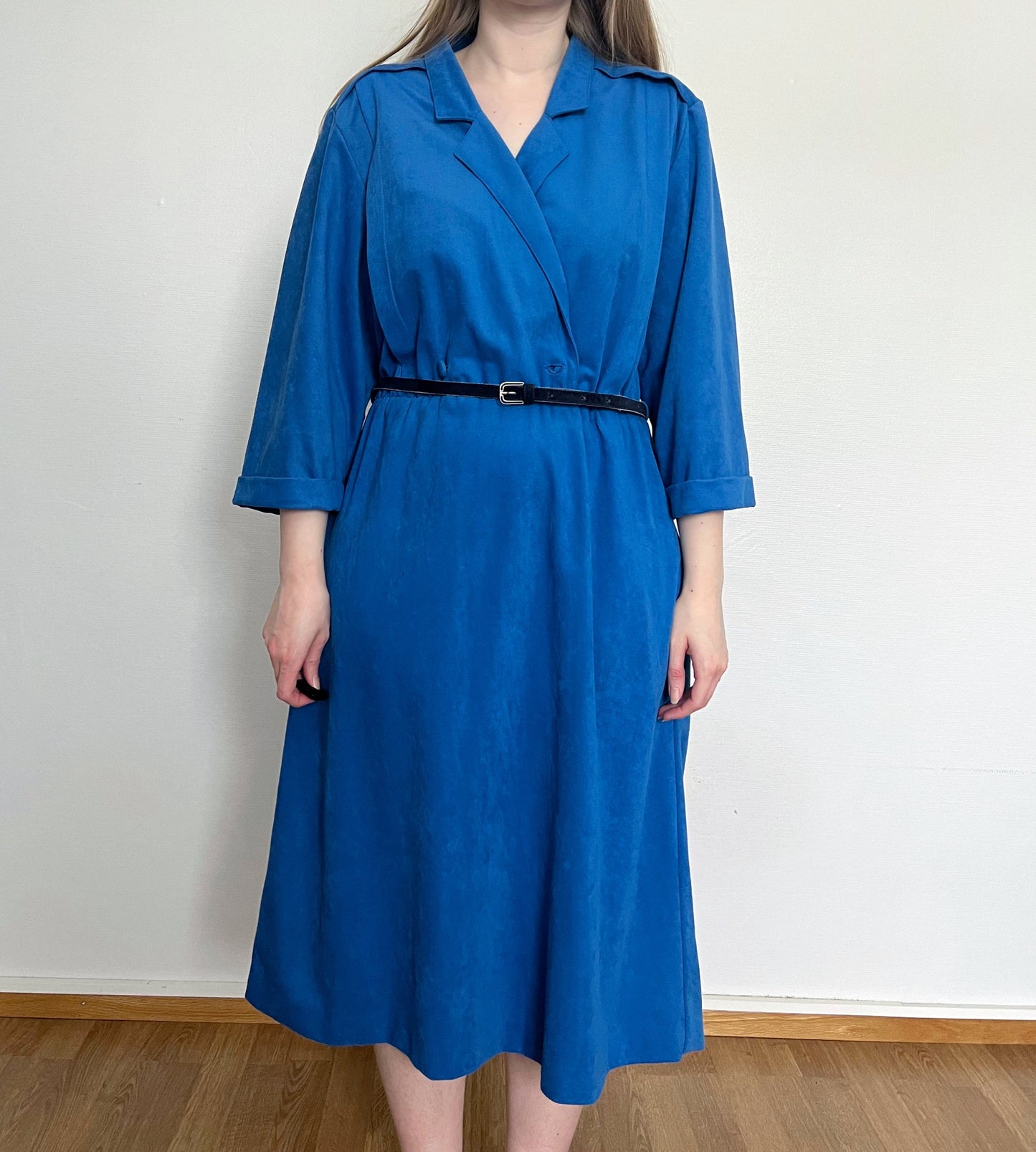 80s blue dress, Size L