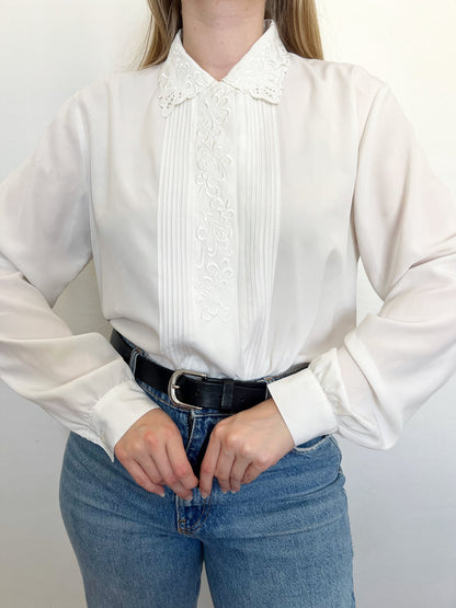 80s white shirt, Size L