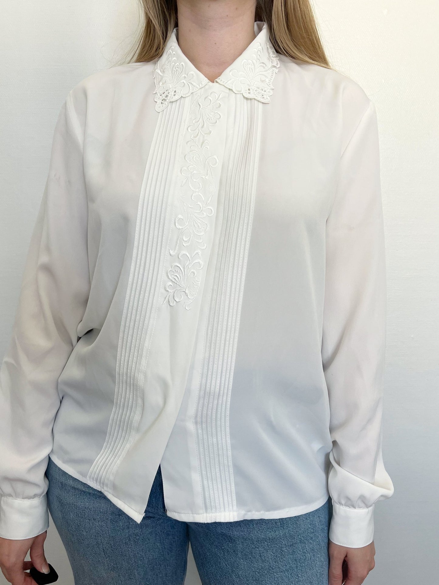 80s white shirt, Size L