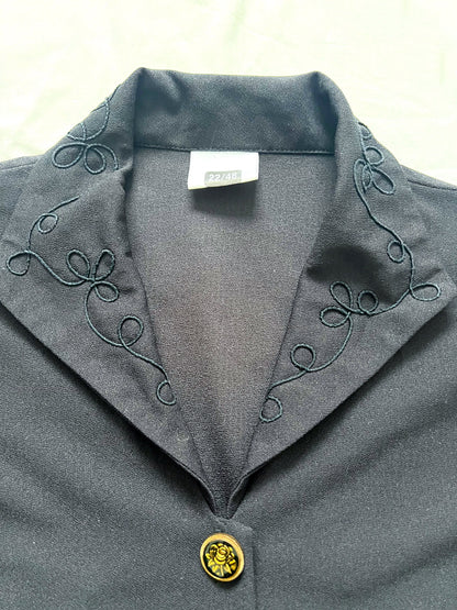 Black rose button shirt, size XL