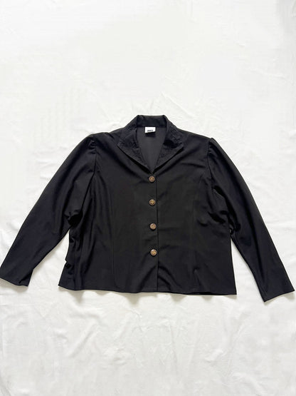 Black rose button shirt, size XL