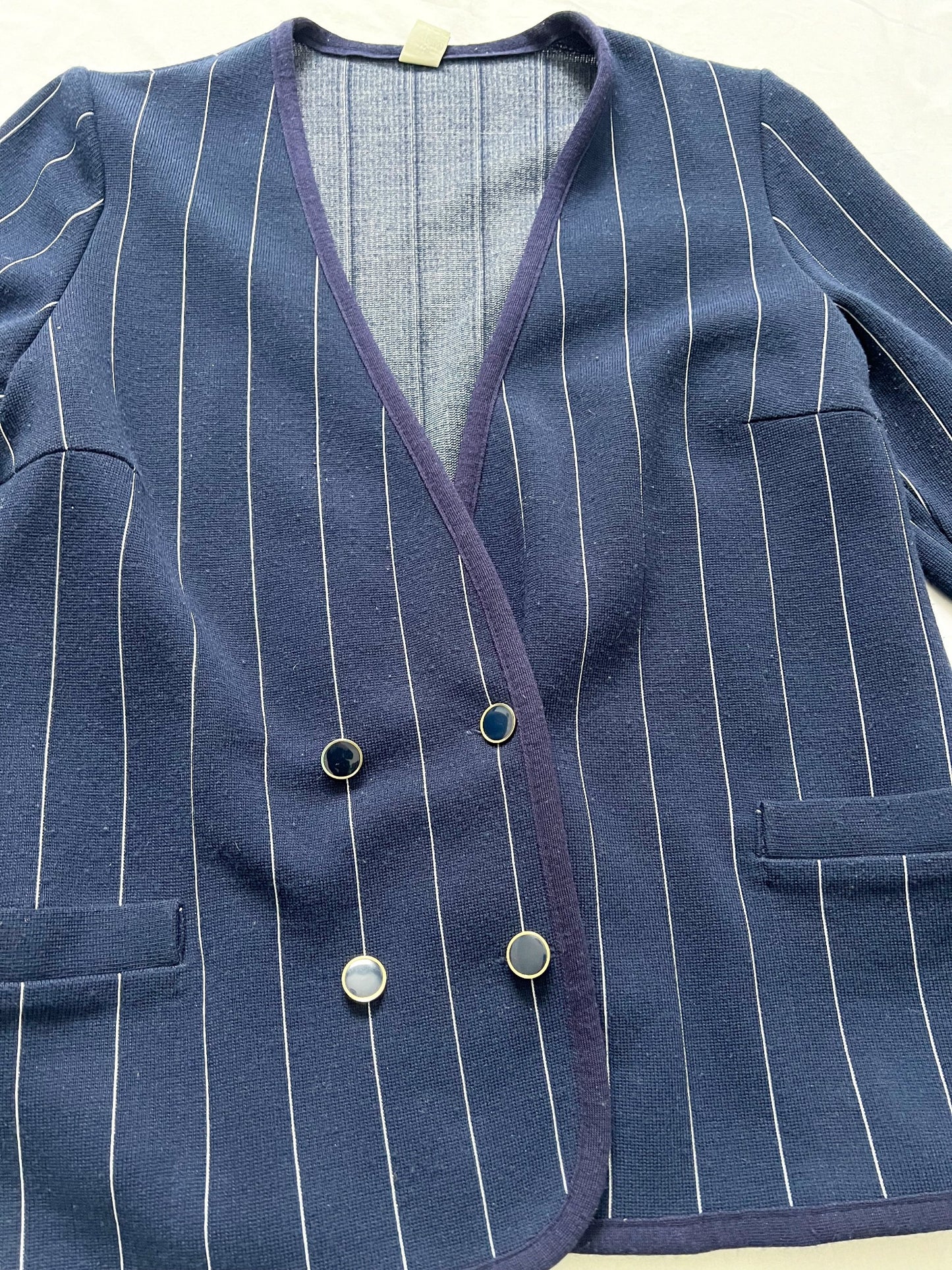 Blue and white striped suit, Size L-XL