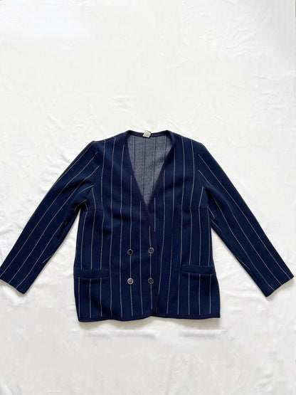 Blue and white striped suit, Size L-XL