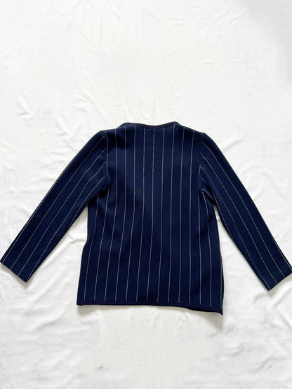 Blue and white striped suit, Size L-XL