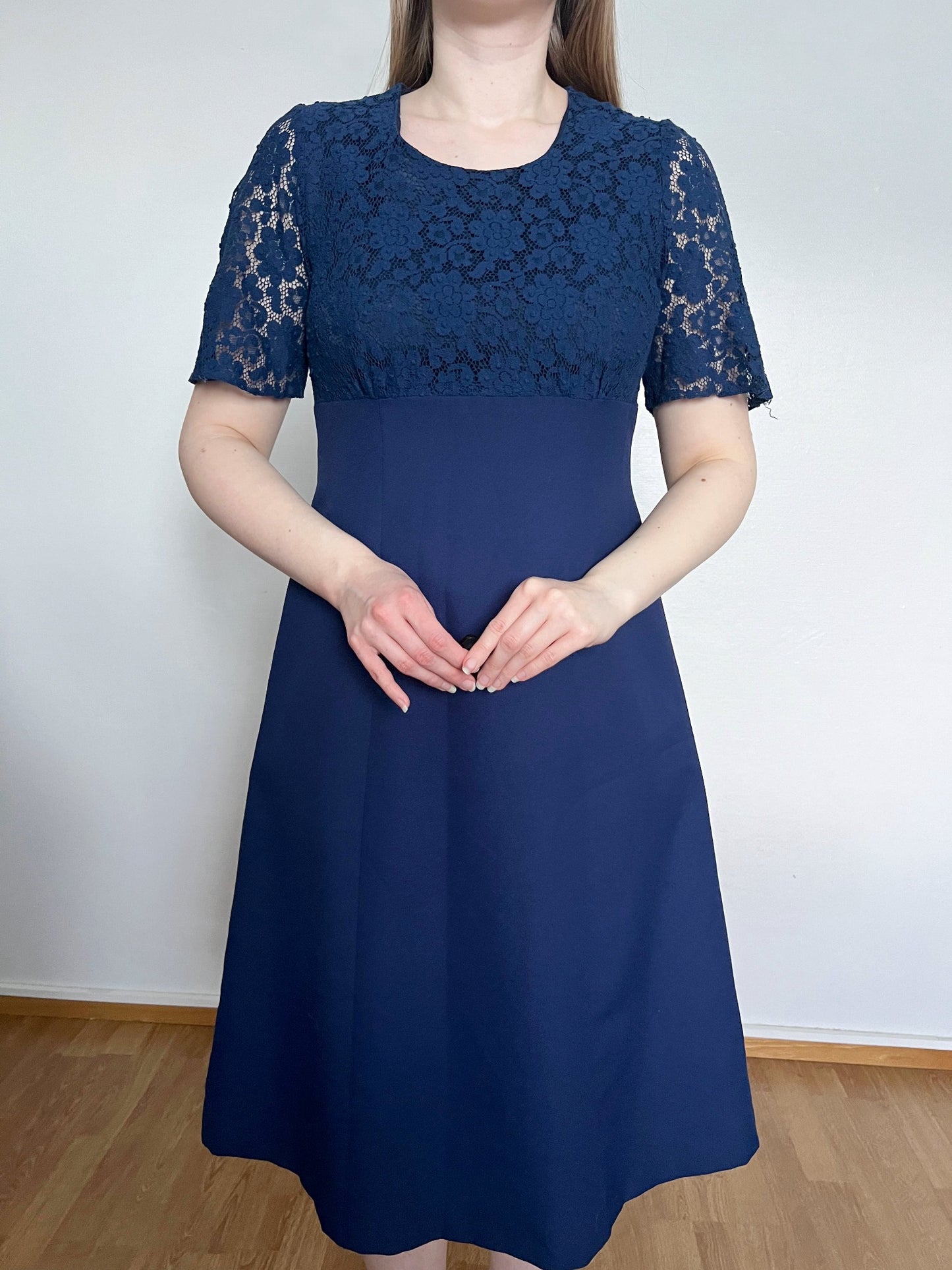 Blue lace dress, Size XS-S