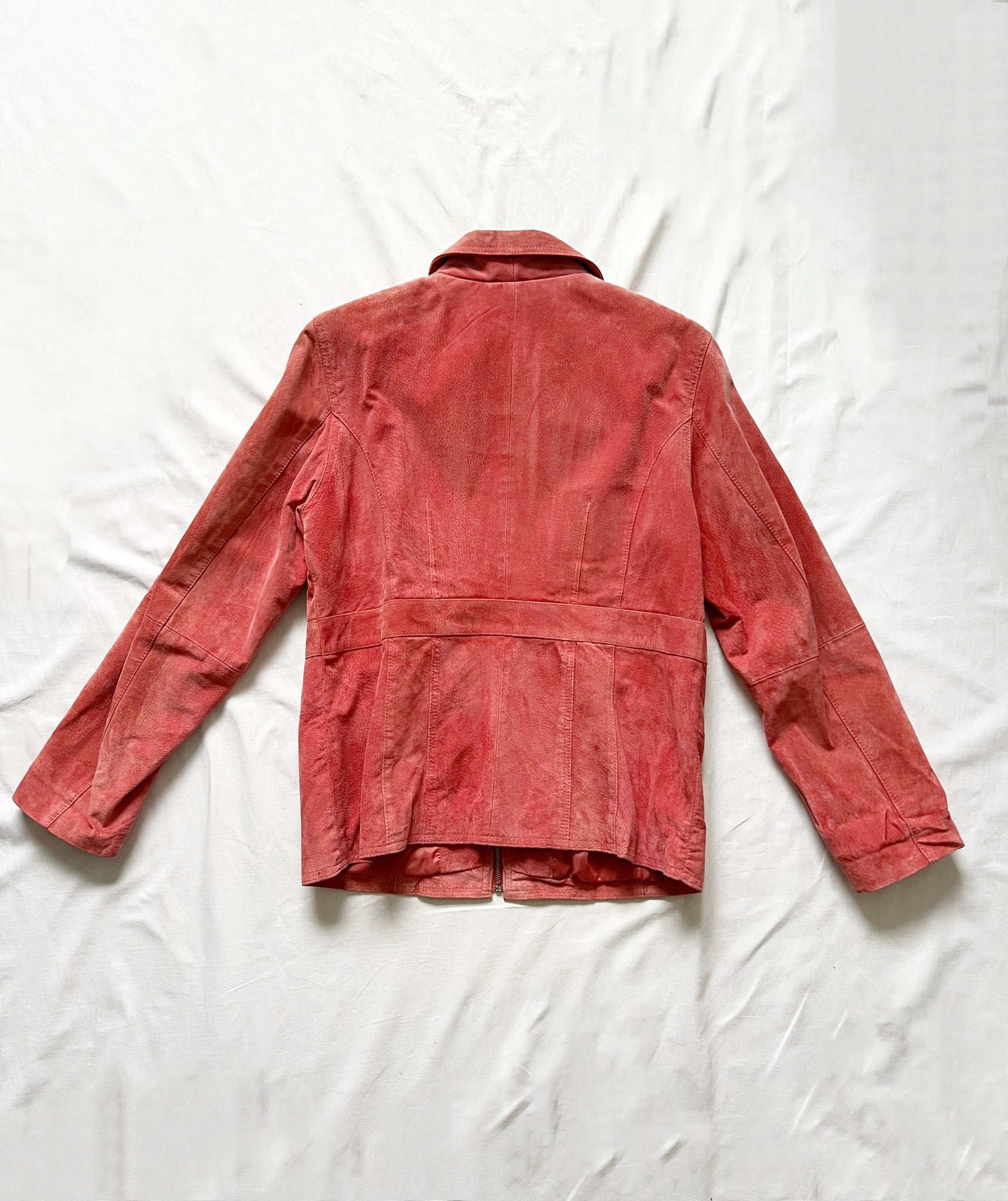 A 90s pink suede jacket