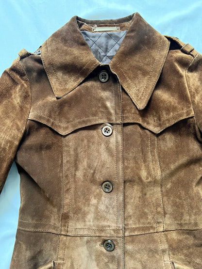 A 70s brown suede jacket