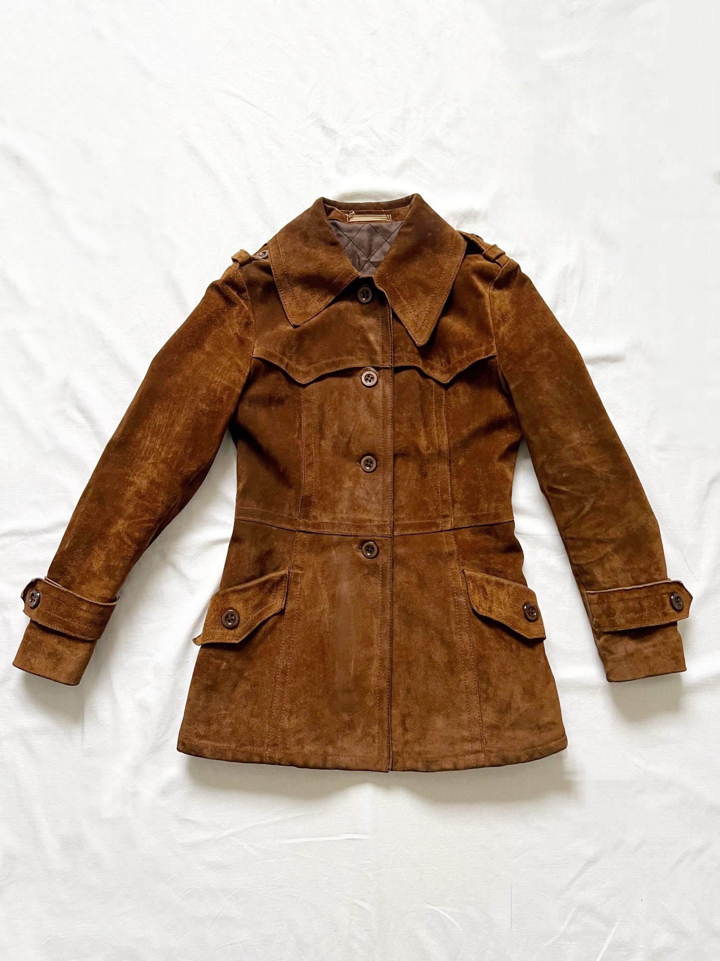 A 70s brown suede jacket