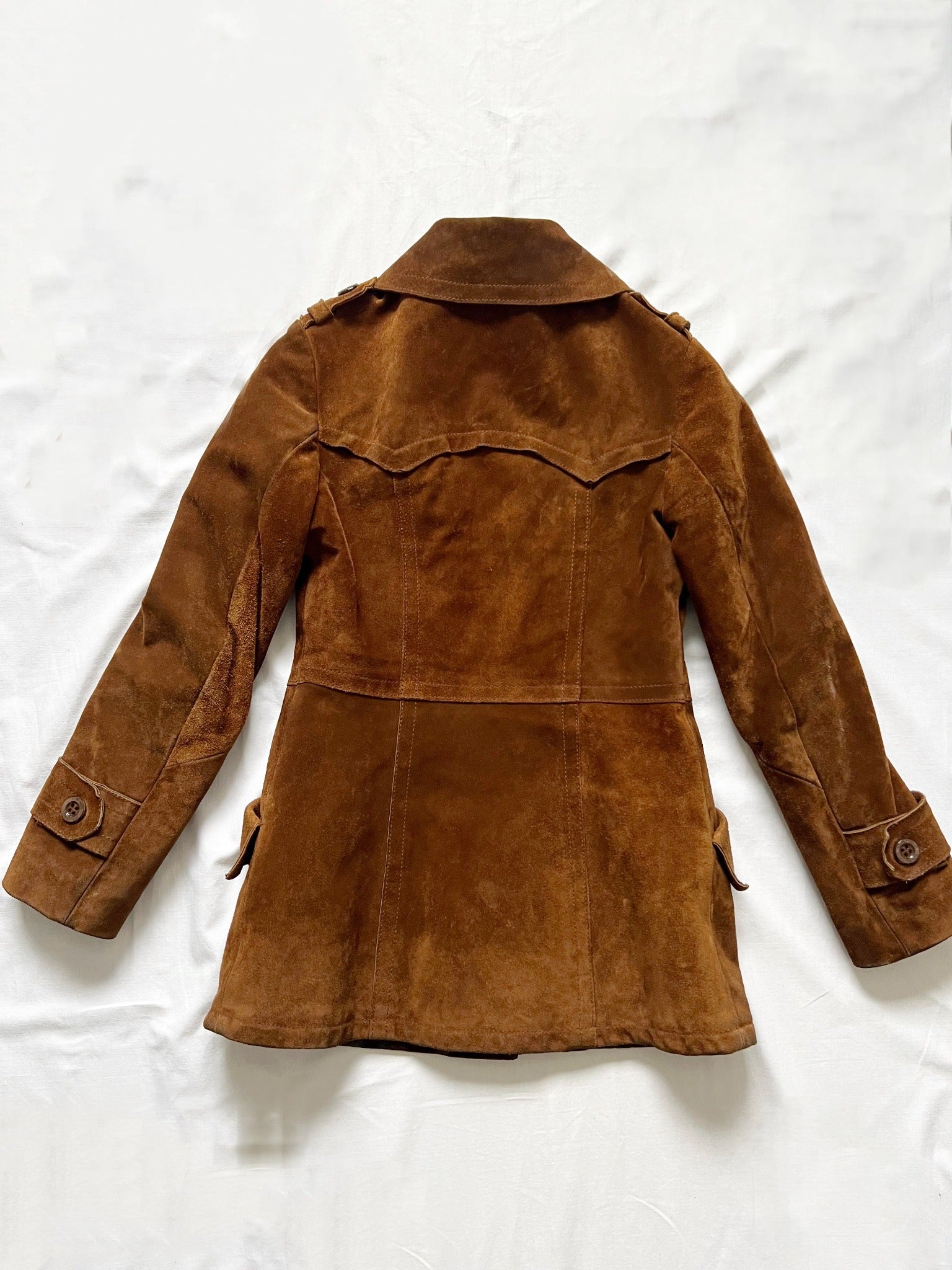 A 70s brown suede jacket