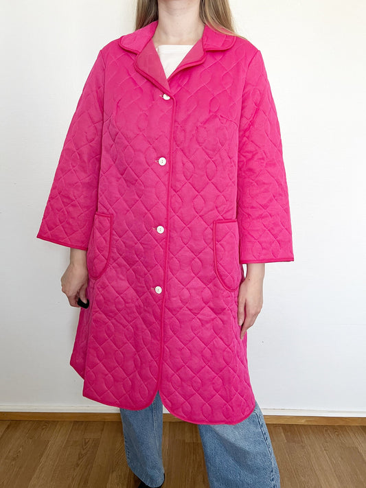 Pink quilted jacket, Size L-XL