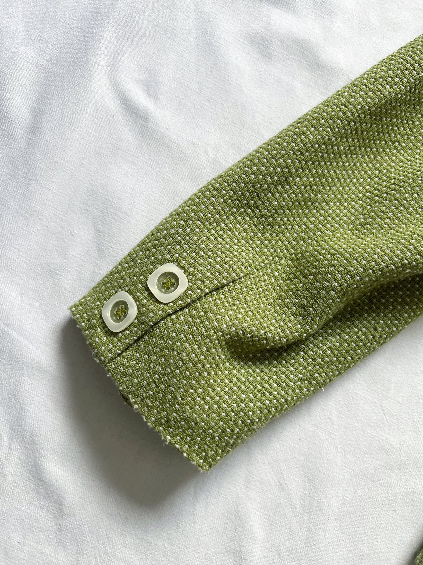 A green vintage suit