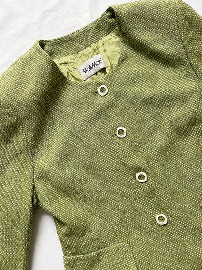 A green vintage suit