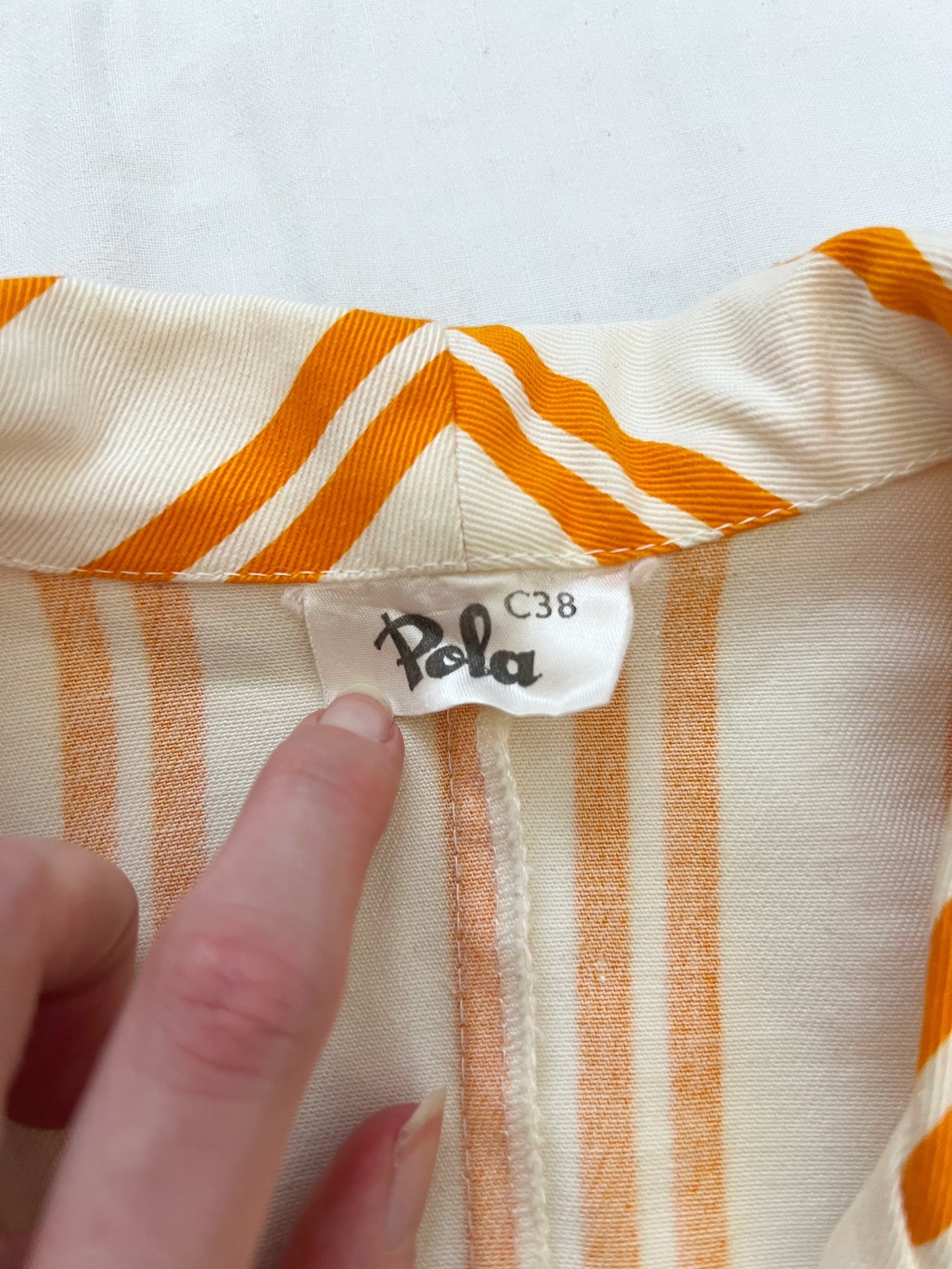 Orange striped t-shirt, Size XS-S