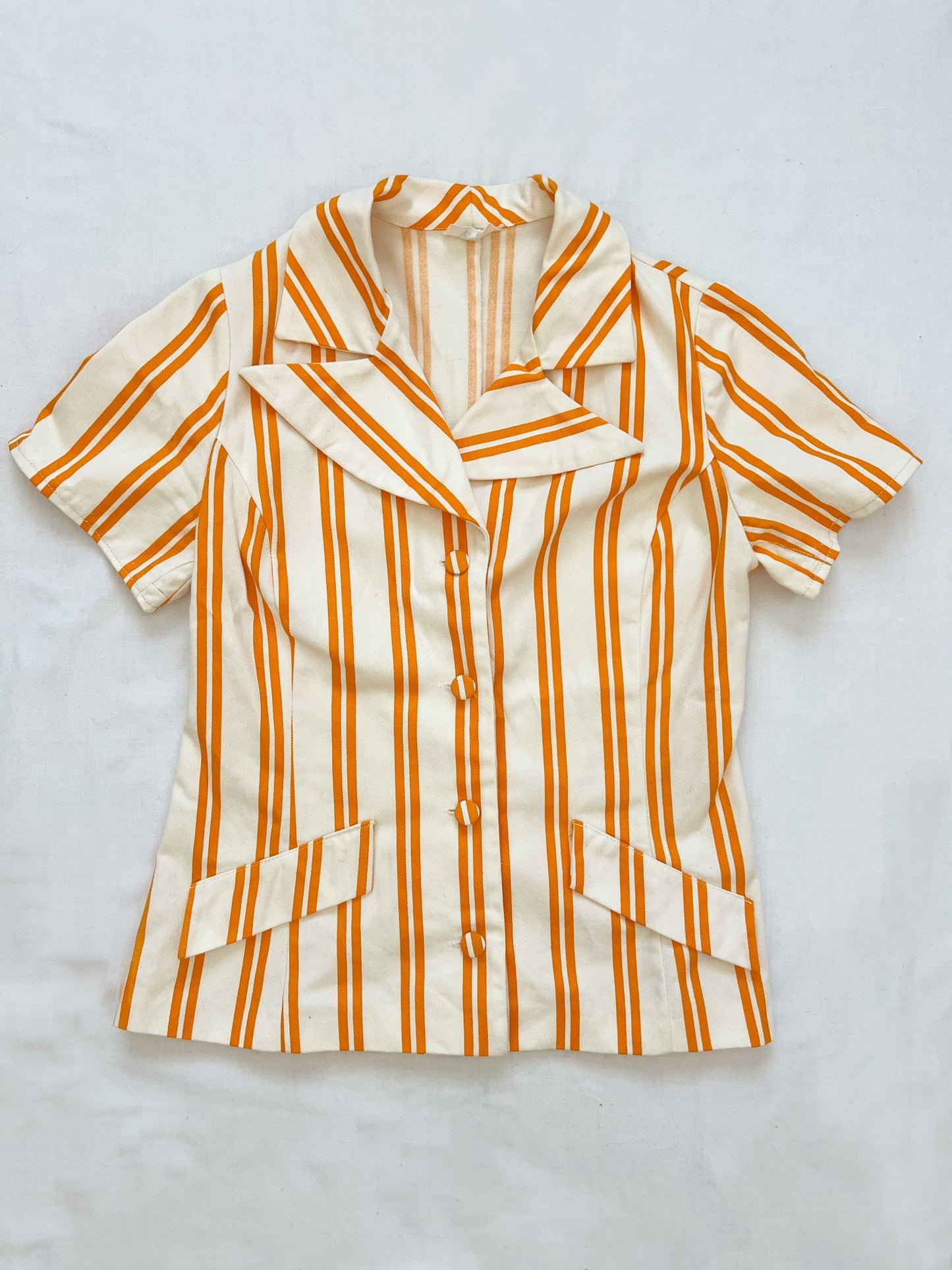 Orange striped t-shirt, Size XS-S