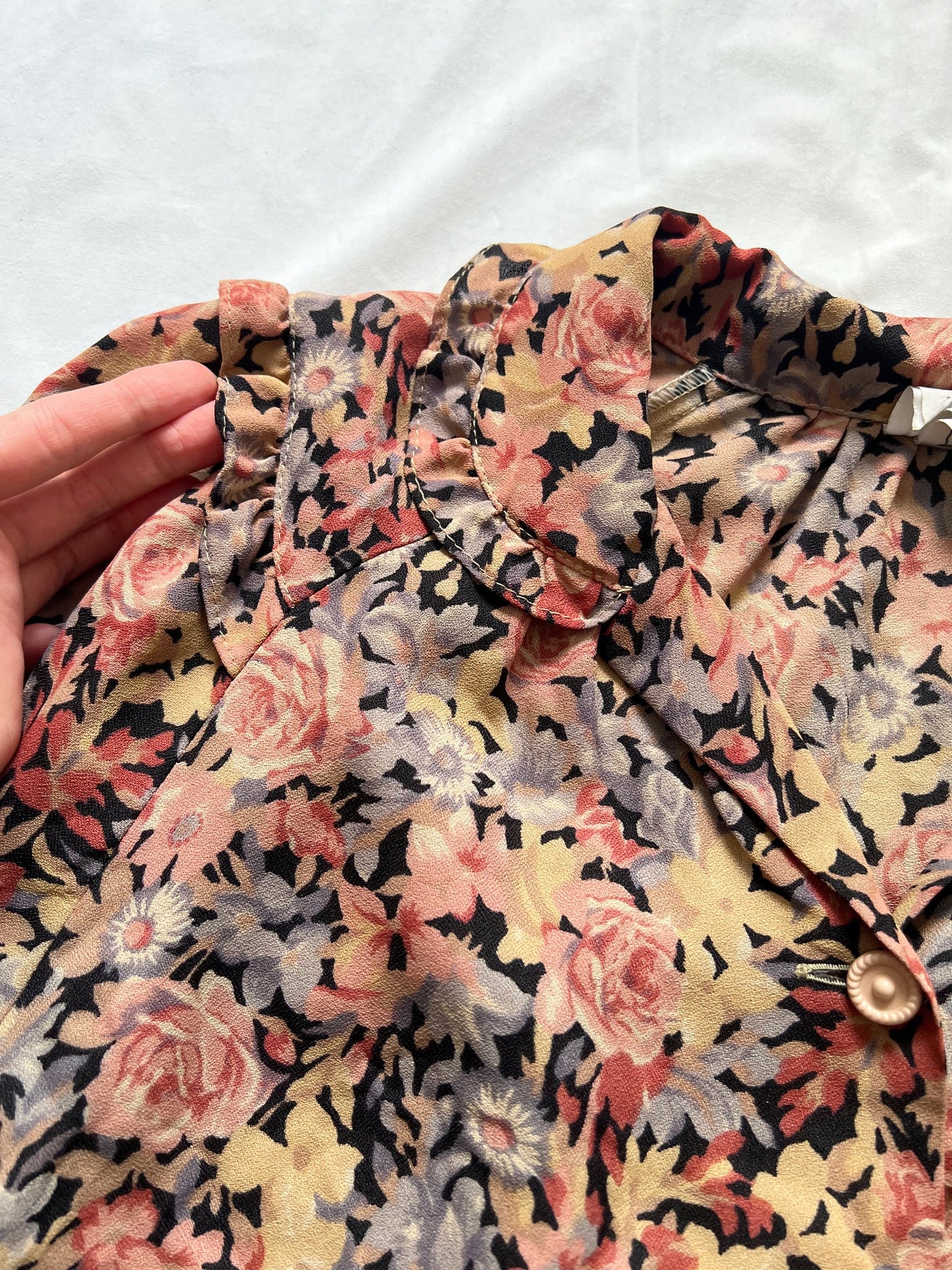 70s flower shirt, Size S-M