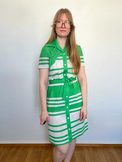 Green and white dress, Size S-M