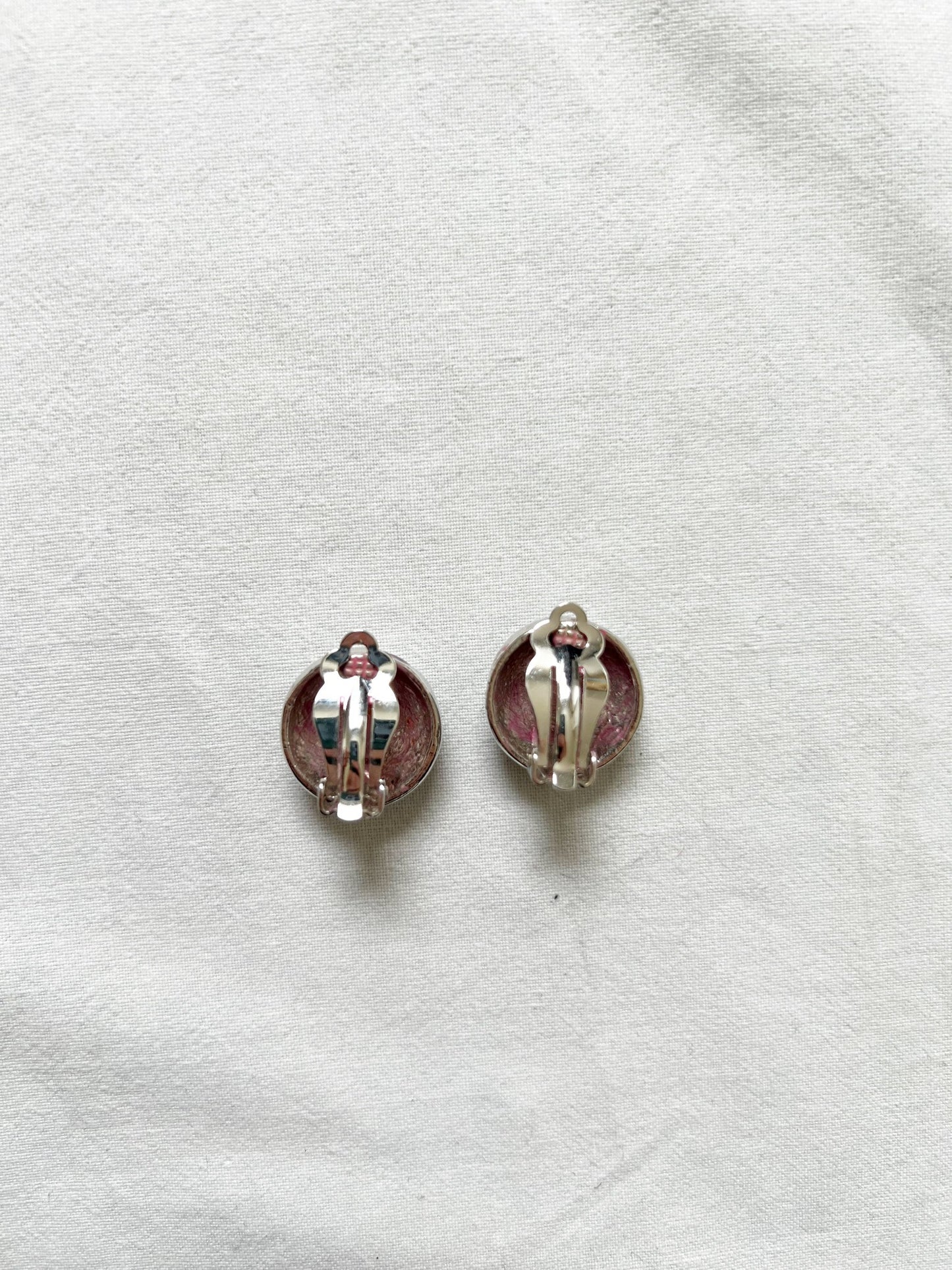 Black and silver clip-on earrings