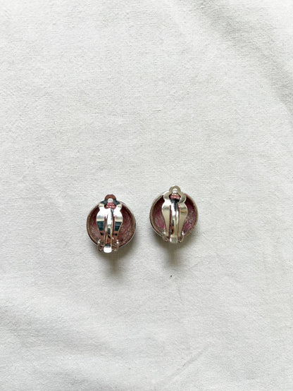 Black and silver clip-on earrings