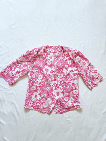 Pink flower t-shirt, Size L