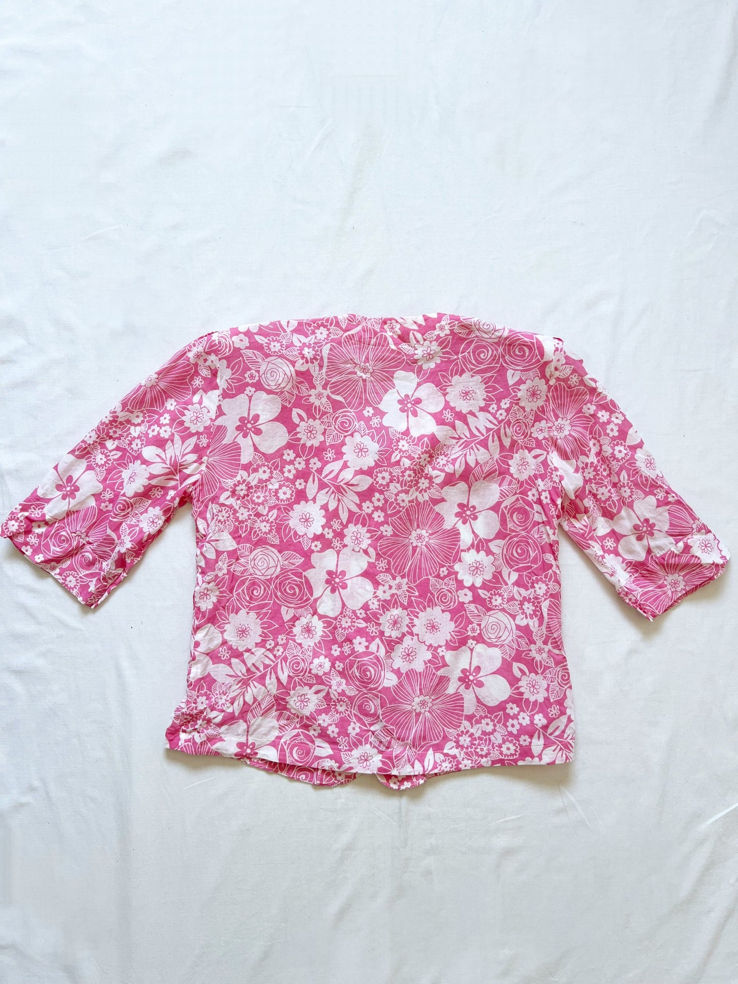 Pink flower t-shirt, Size L