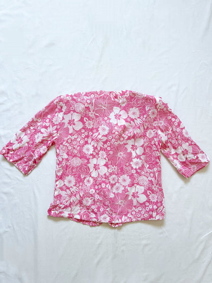 Pink flower t-shirt, Size L