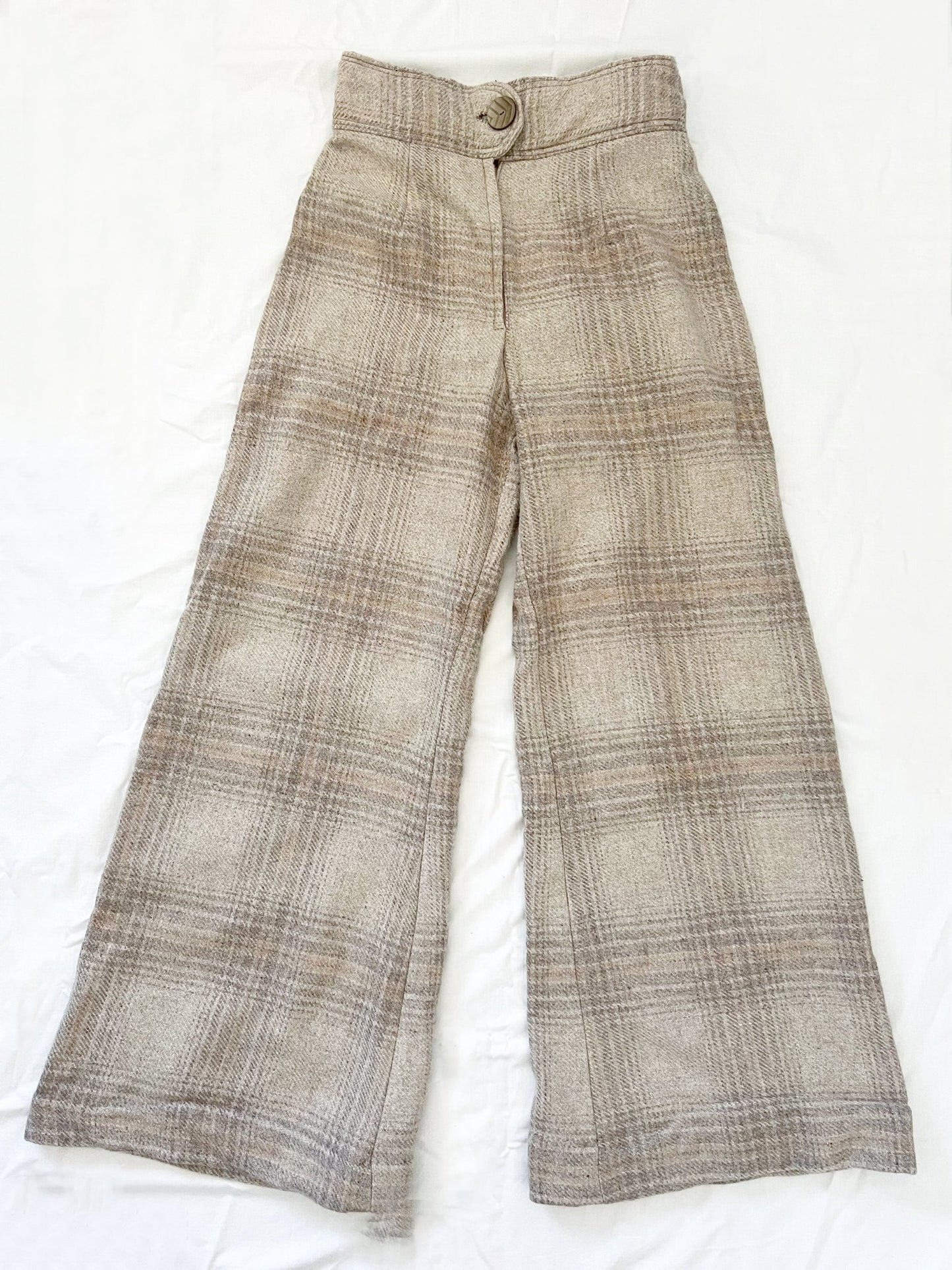 Beige wool pants, Size S-M