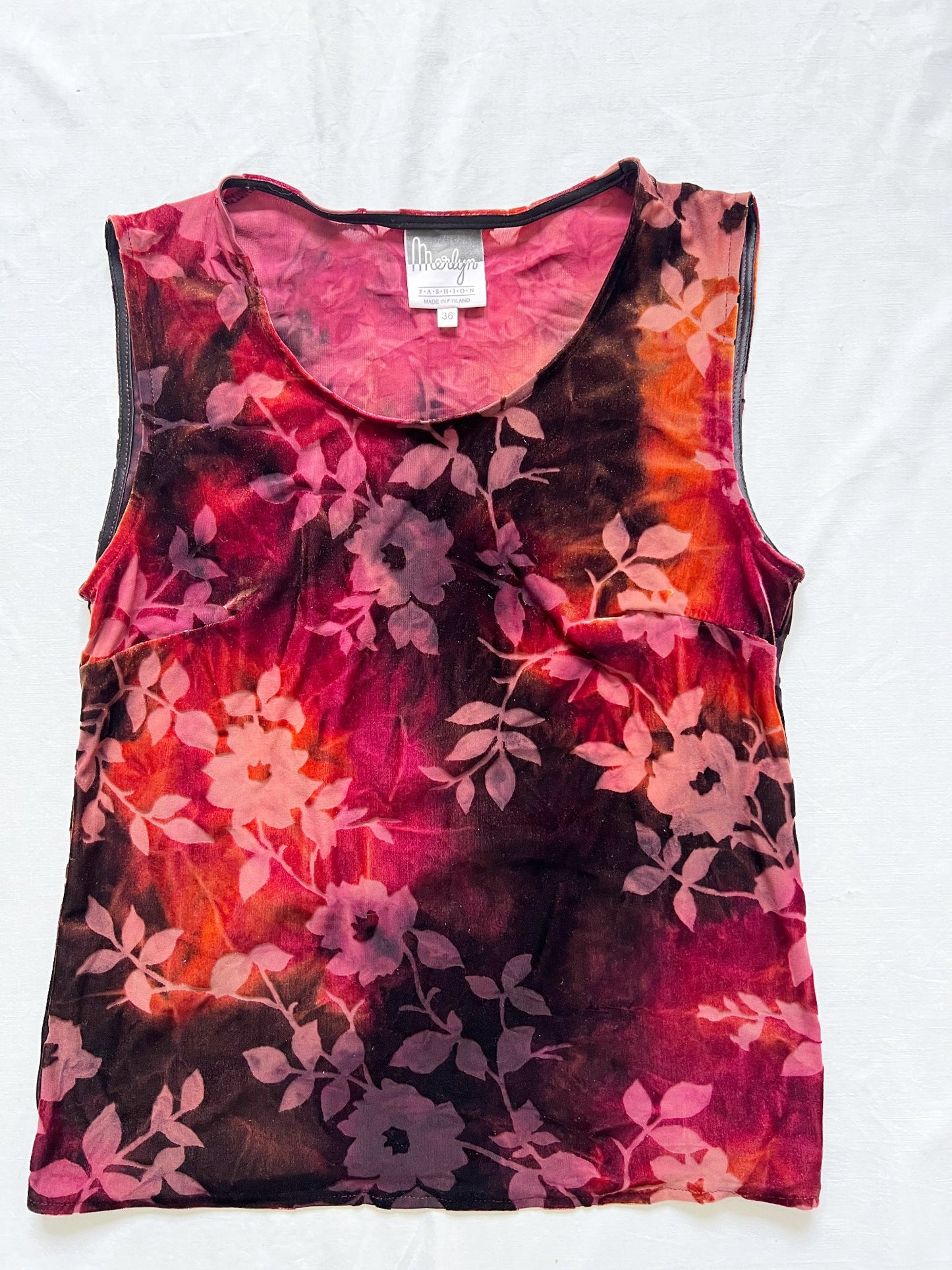 Velvet flower top, Size XS-S