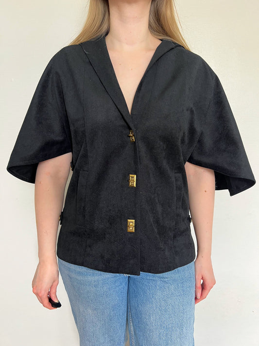 Black poncho t-shirt, Size M