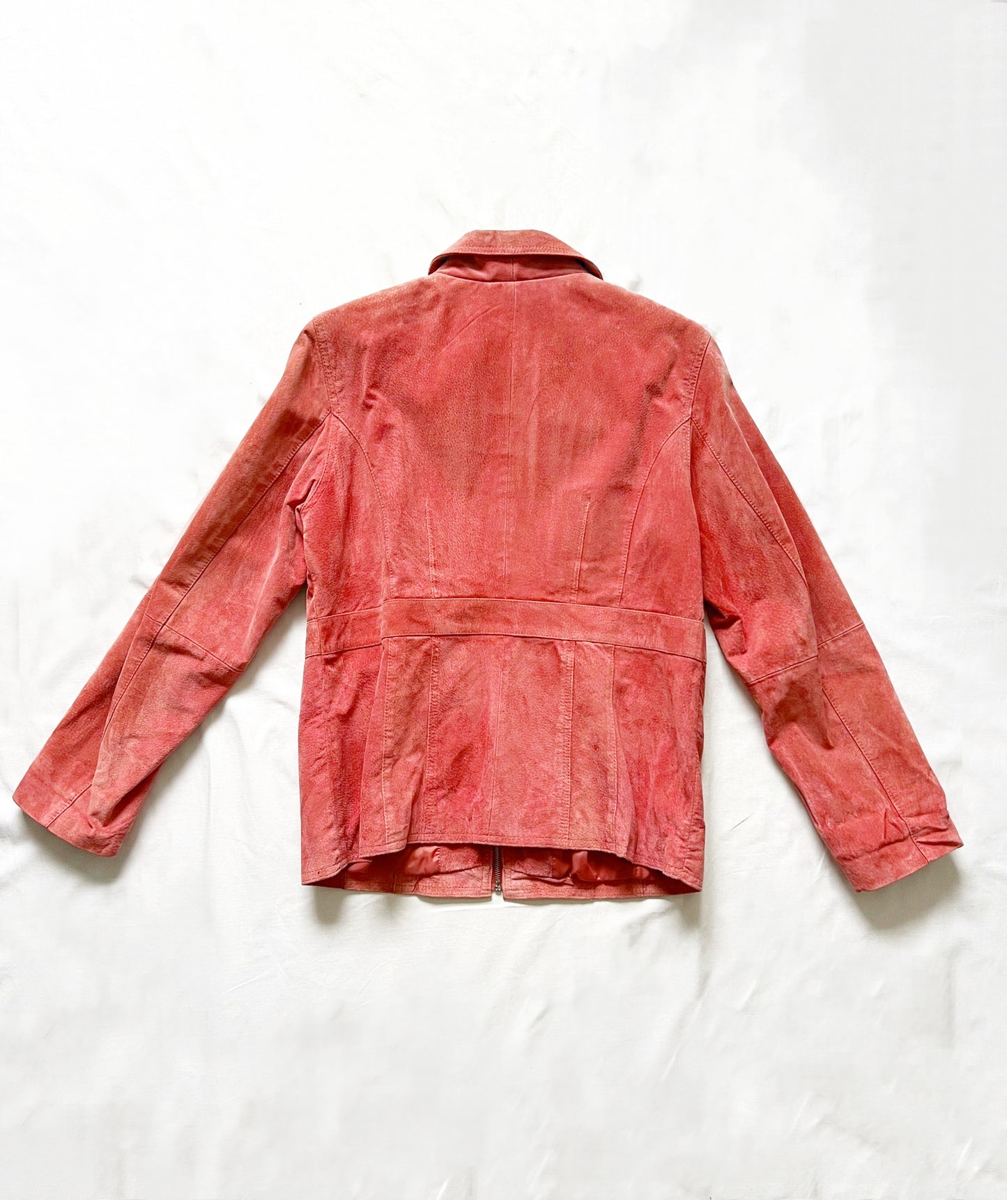 90s pink suede jacket, Size L