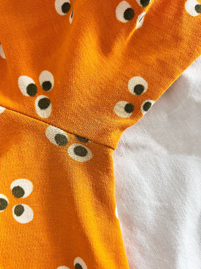 Marimekko 1970 100% cotton orange blouse, Size S