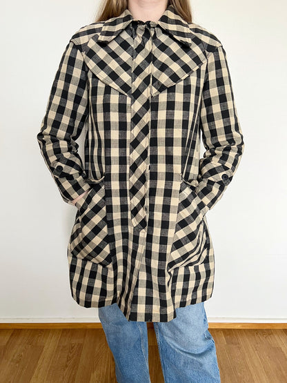 Dixi gingham trench coat, Size M