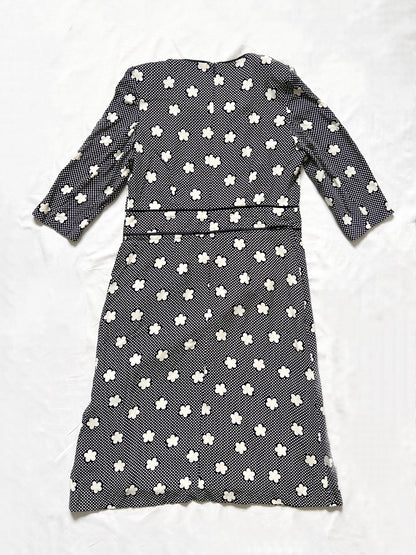 Black and white flower dress, Size M-L