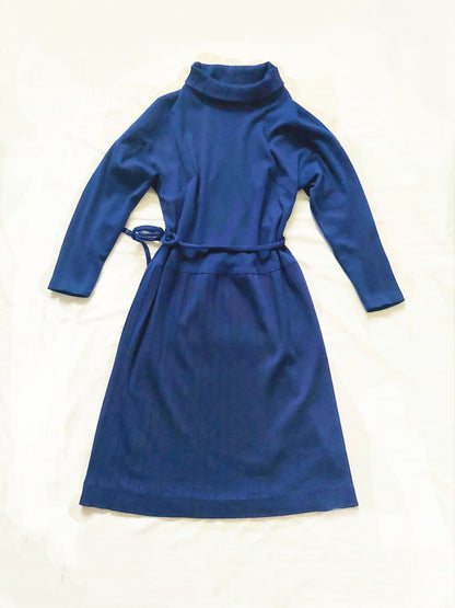 A blue midi dress