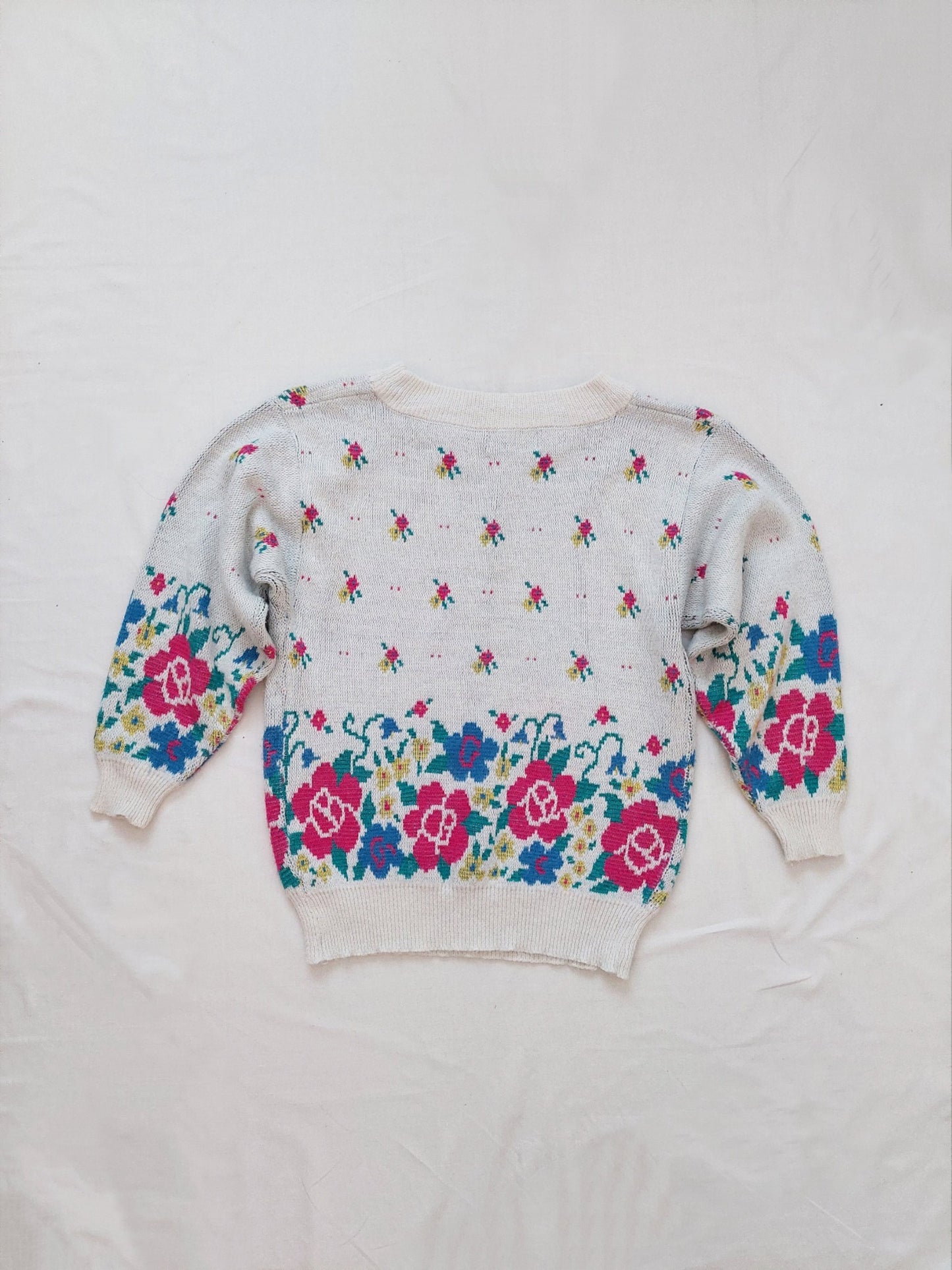 The back of the flower sweater