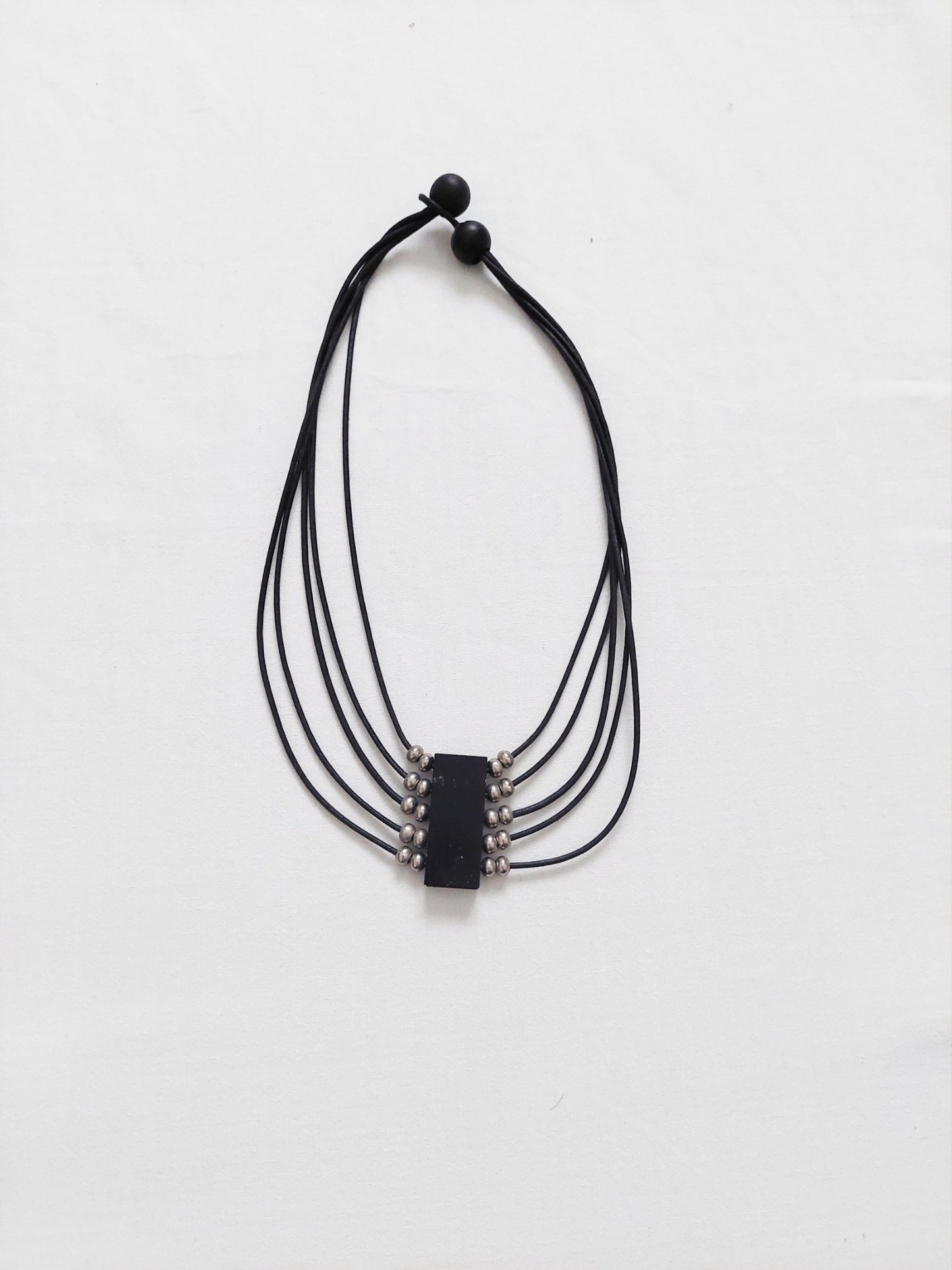 Black statement necklace