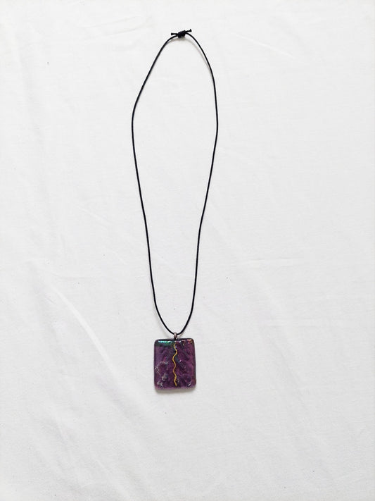 A purple stone necklace