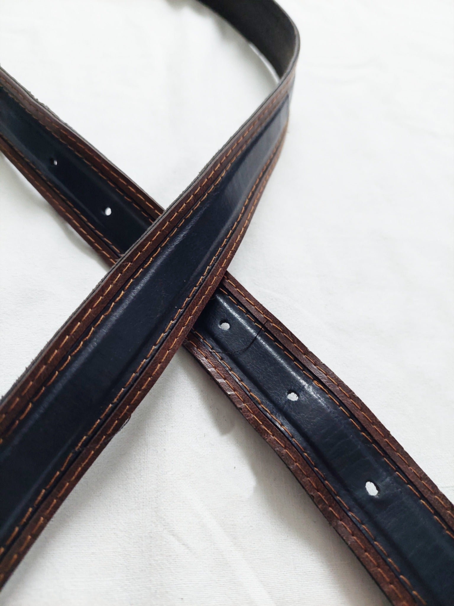 A blue and brown belt